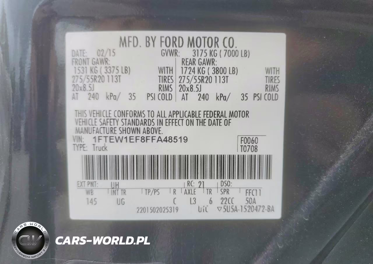 2015 Ford F150 Supercrew VIN:1FTEW1EF8FFA48519 - 12