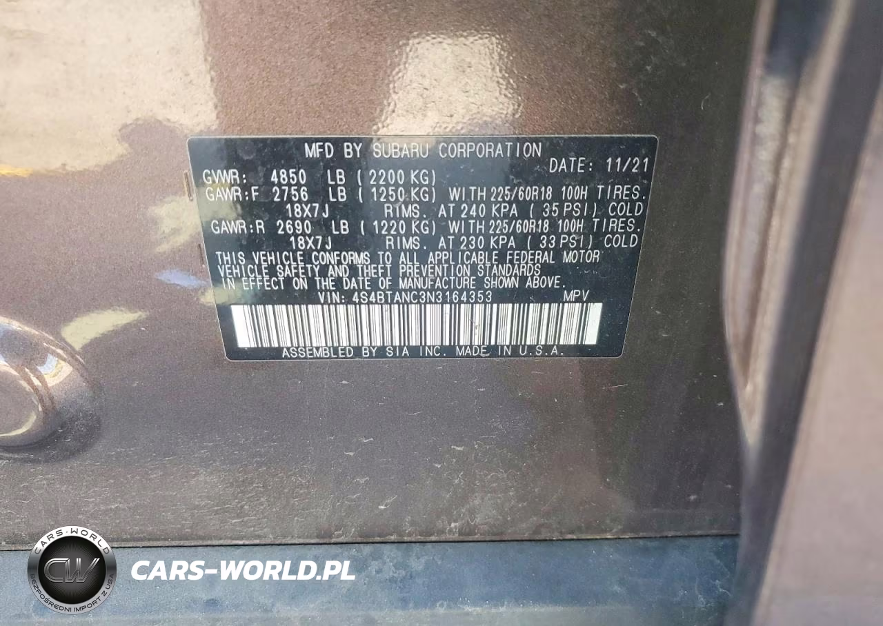 2022 Subaru Outback Limited VIN:4S4BTANC3N3164353 - 12
