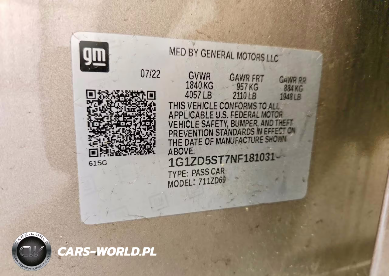2022 Chevrolet Malibu Lt VIN:1G1ZD5ST7NF181031 - 12