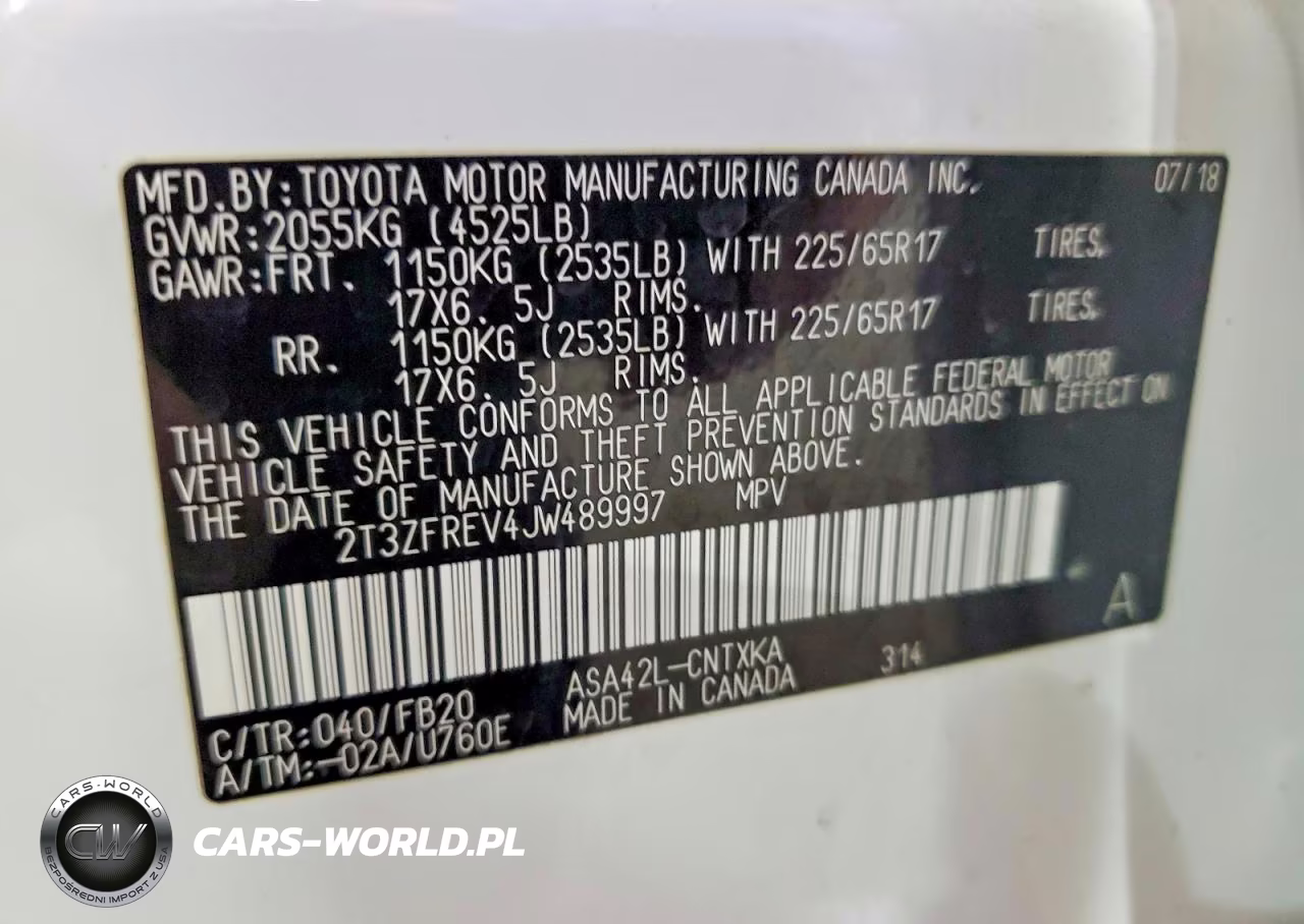 2018 Toyota Rav 4 VIN:2T3ZFREV4JW489997 - 13