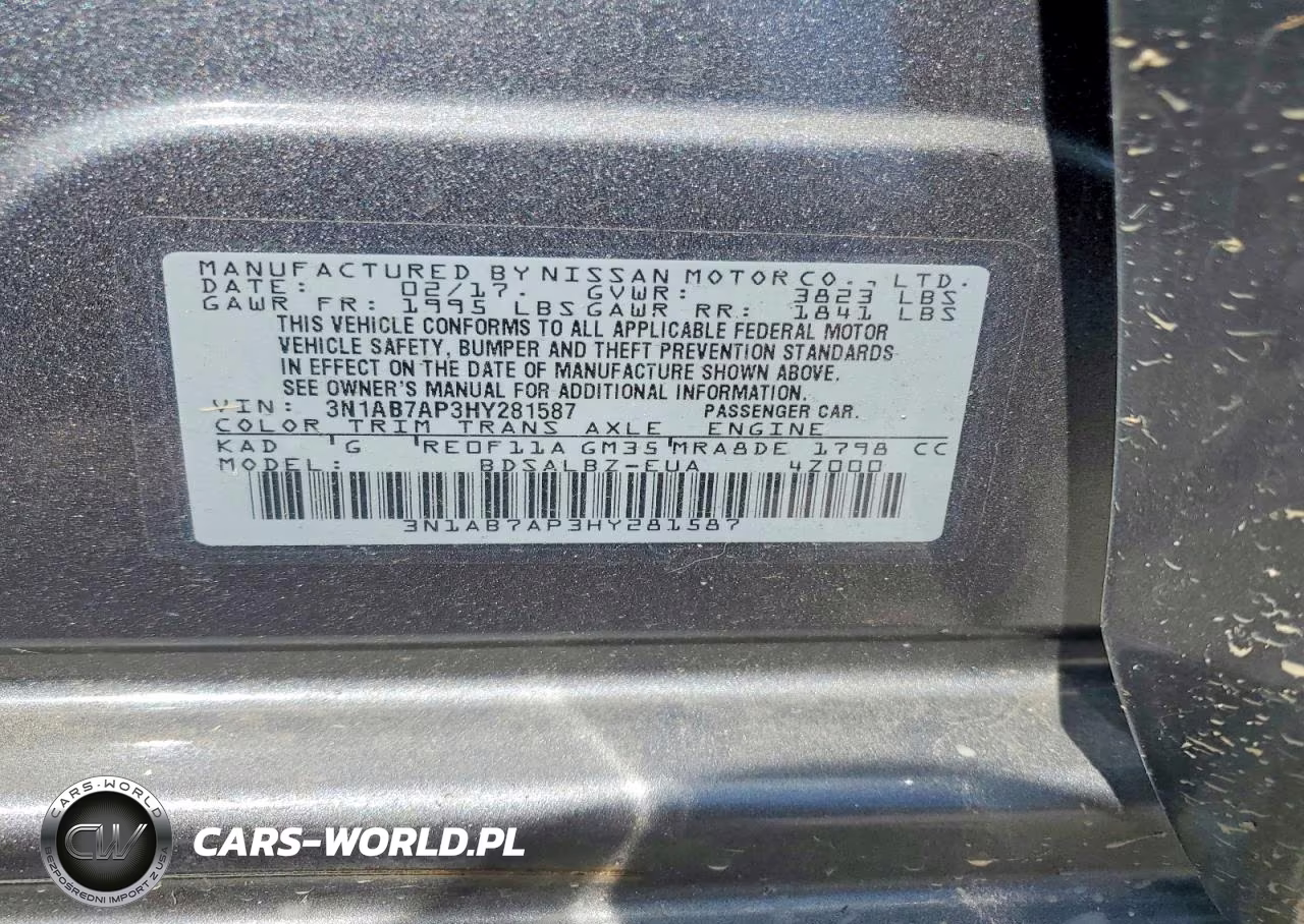 2017 Nissan Sentra S VIN:3N1AB7AP3HY281587 - 13