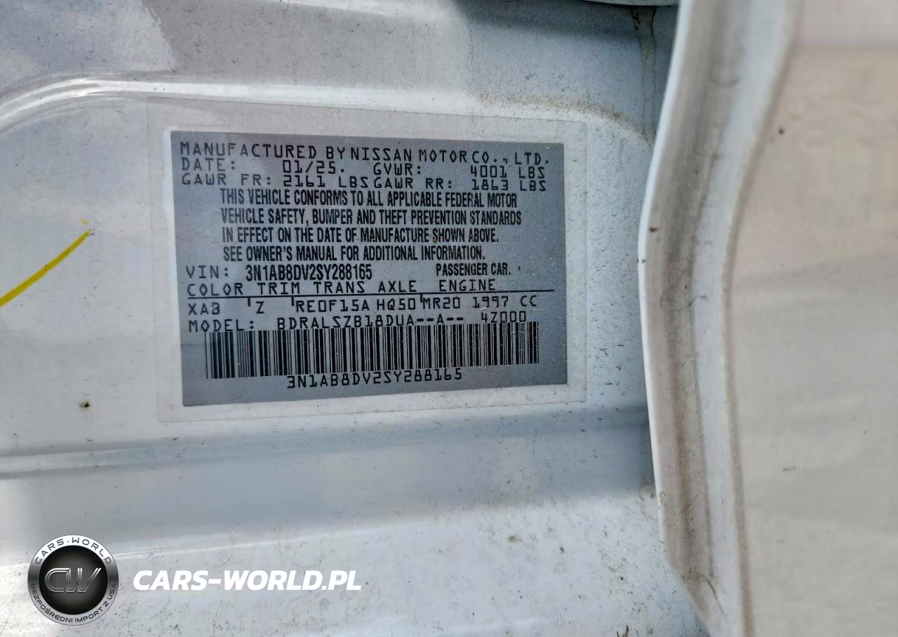 NISSAN SENTRA SR VIN:3N1AB8DV2SY288165 - 12