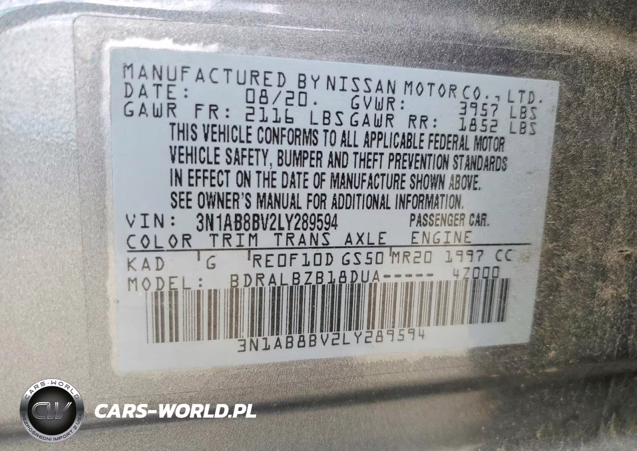 2020 Nissan Sentra S VIN:3N1AB8BV2LY289594 - 12