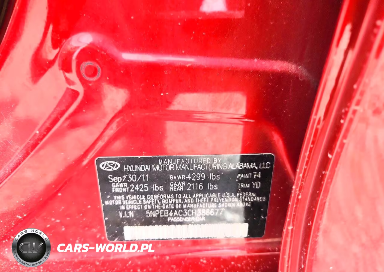 2012 Hyundai Sonata Gls VIN:5NPEB4AC3CH386677 - 12