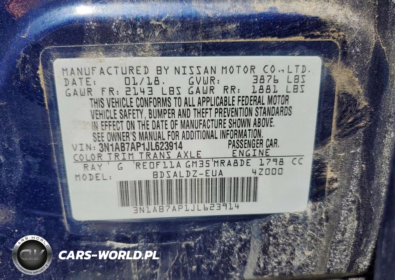 2018 Nissan Sentra Sv VIN:3N1AB7AP1JL623914 - 12