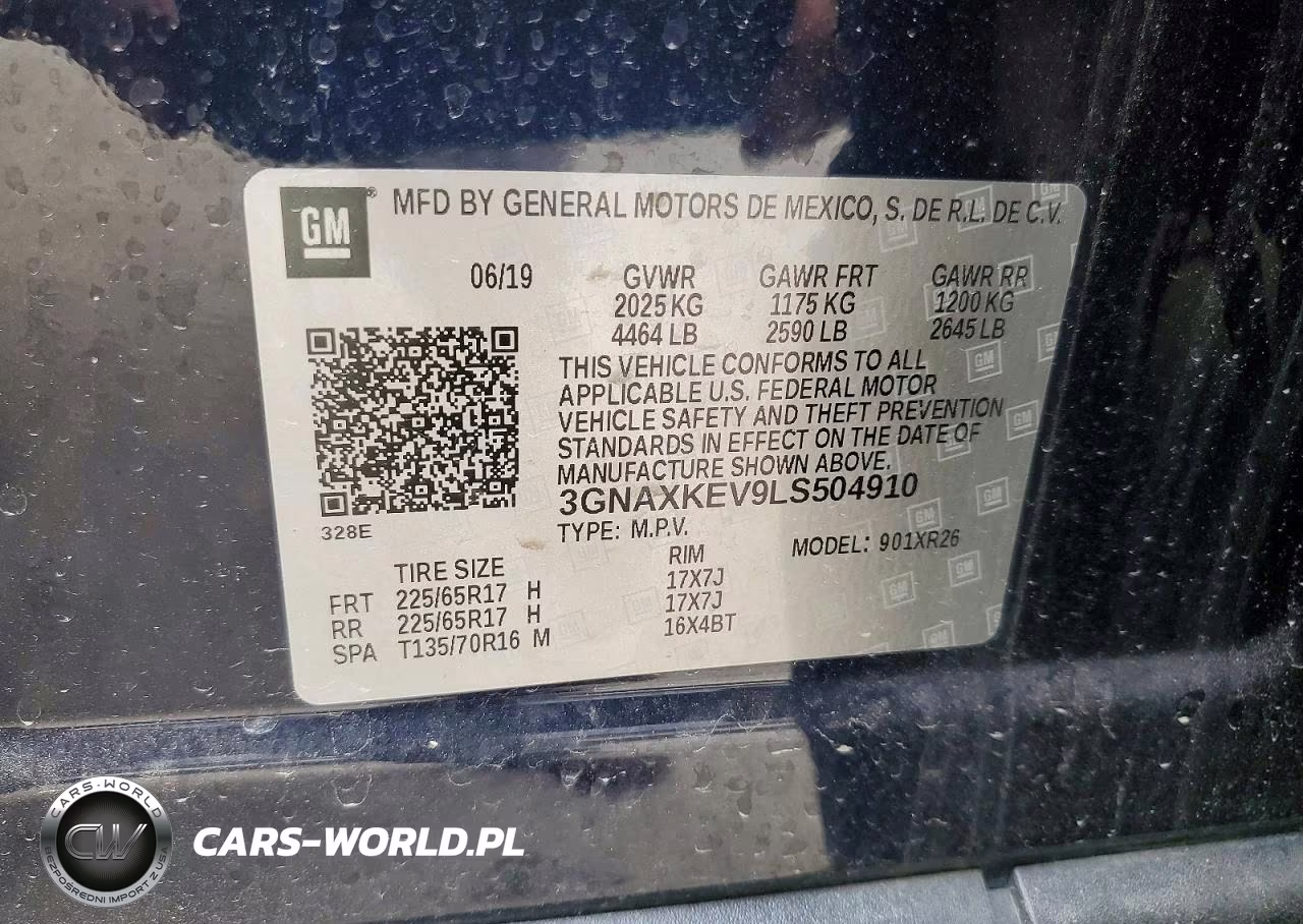 2020 Chevrolet Equinox Lt VIN:3GNAXKEV9LS504910 - 13
