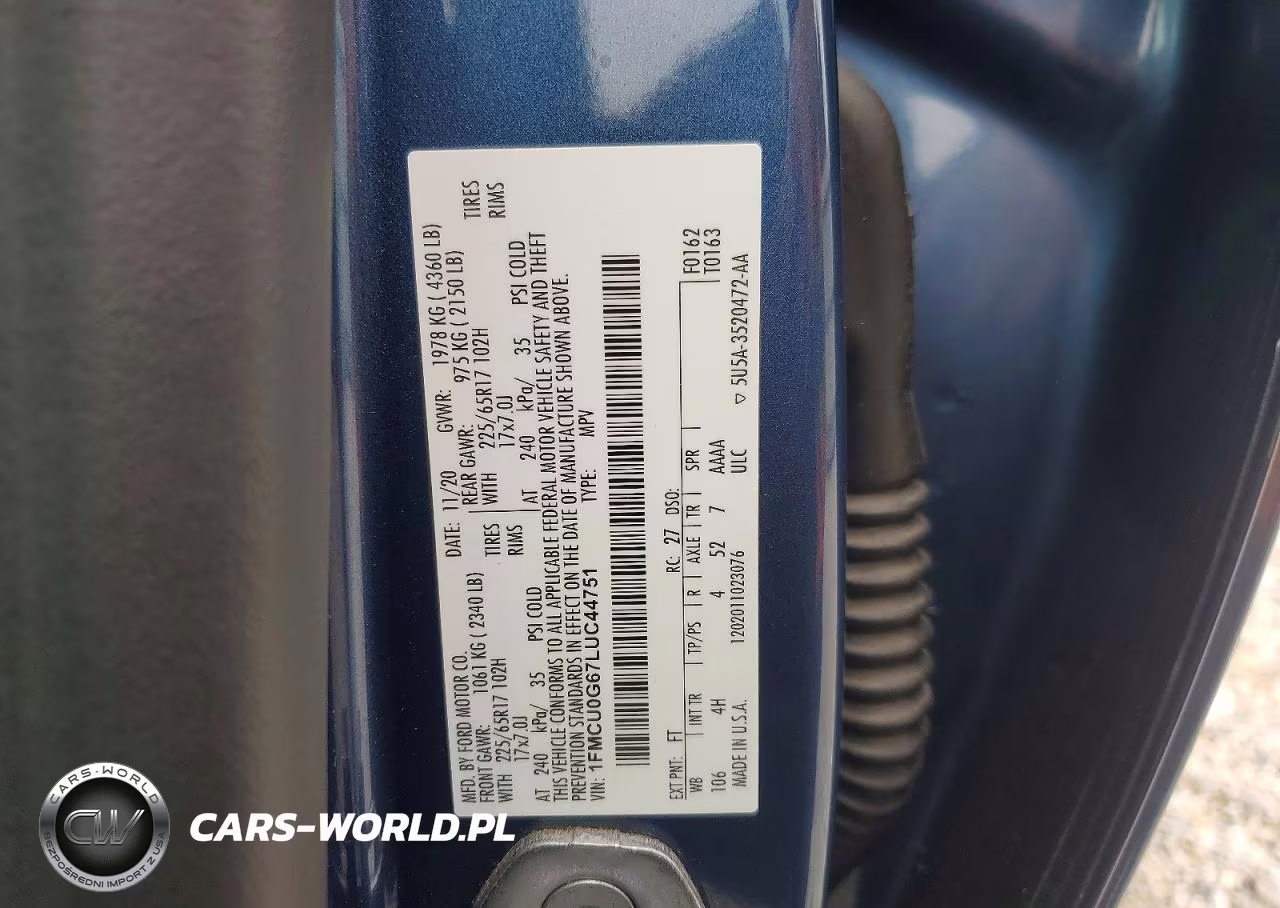 2020 Ford Escape Se VIN:1FMCU0G67LUC44751 - 13
