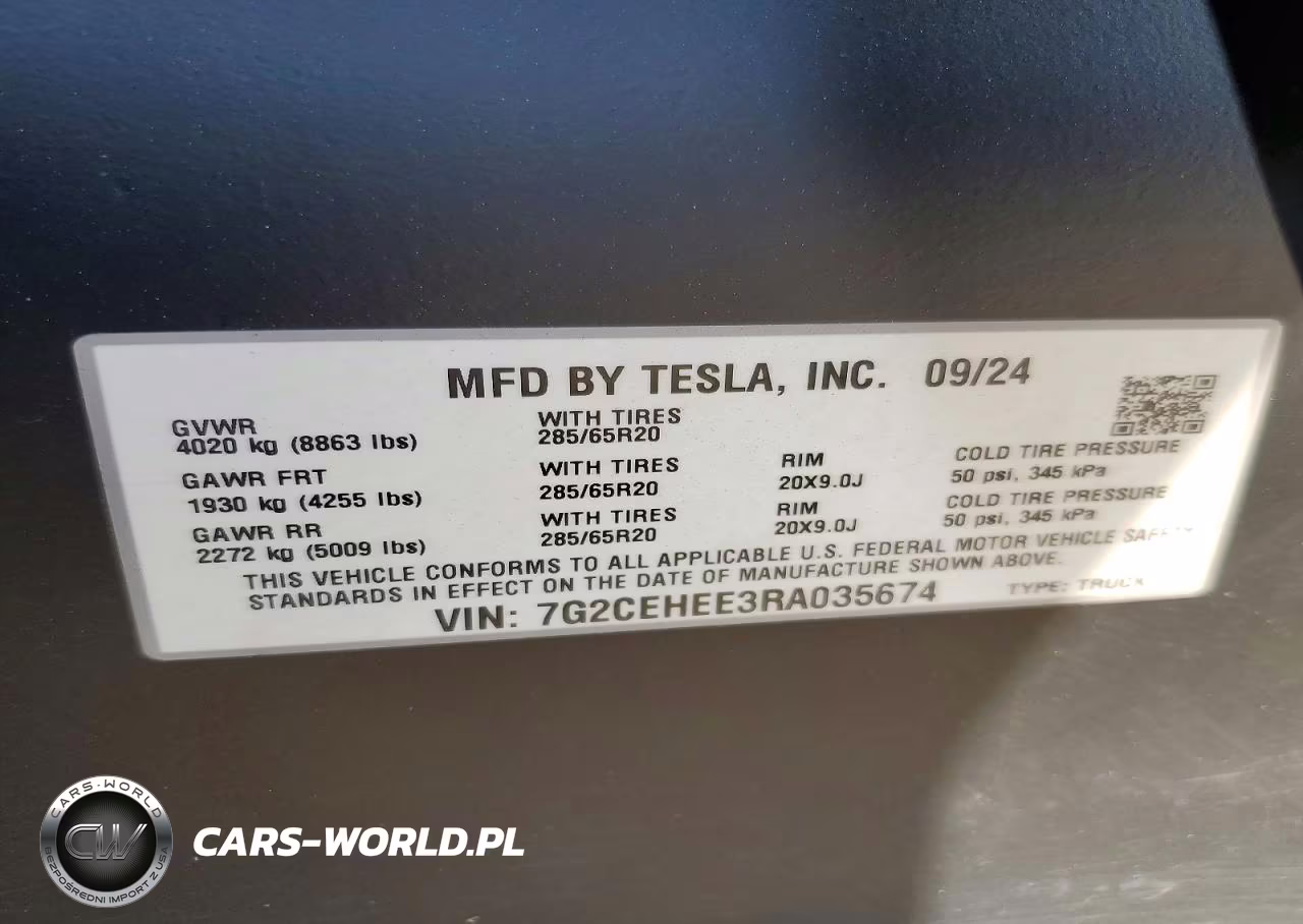 2024 Tesla Cybertruck VIN:7G2CEHEE3RA035674 - 12