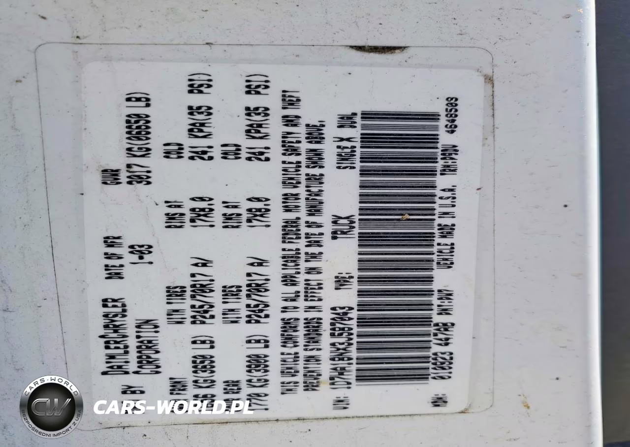 2003 Dodge Ram 1500 St VIN:1D7HA18NX3J587043 - 12