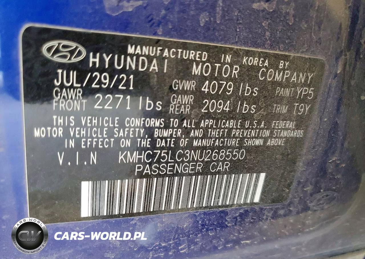 2022 Hyundai Ioniq Se VIN:KMHC75LC3NU268550 - 13