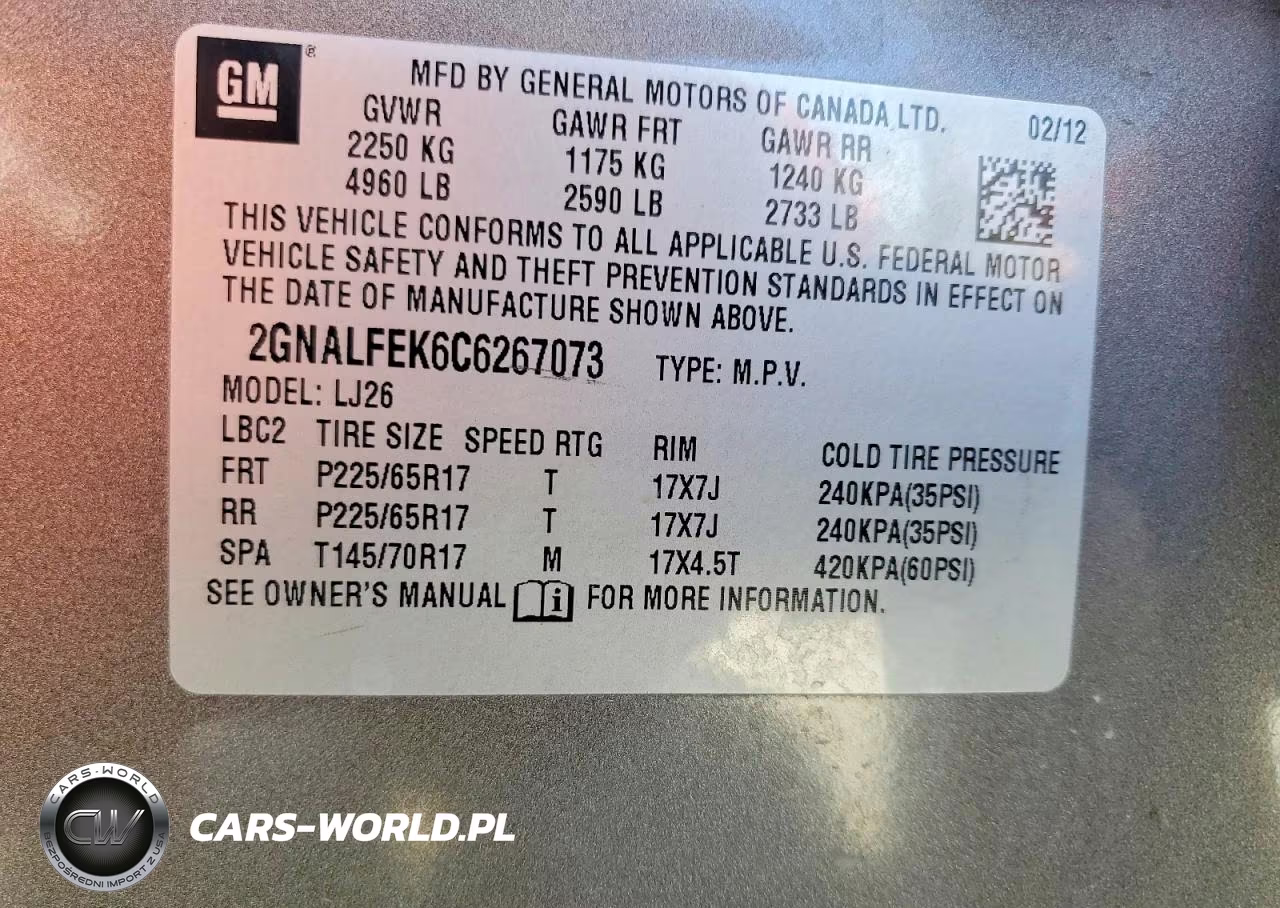 2012 Chevrolet Equinox Ltz VIN:2GNALFEK6C6267073 - 12