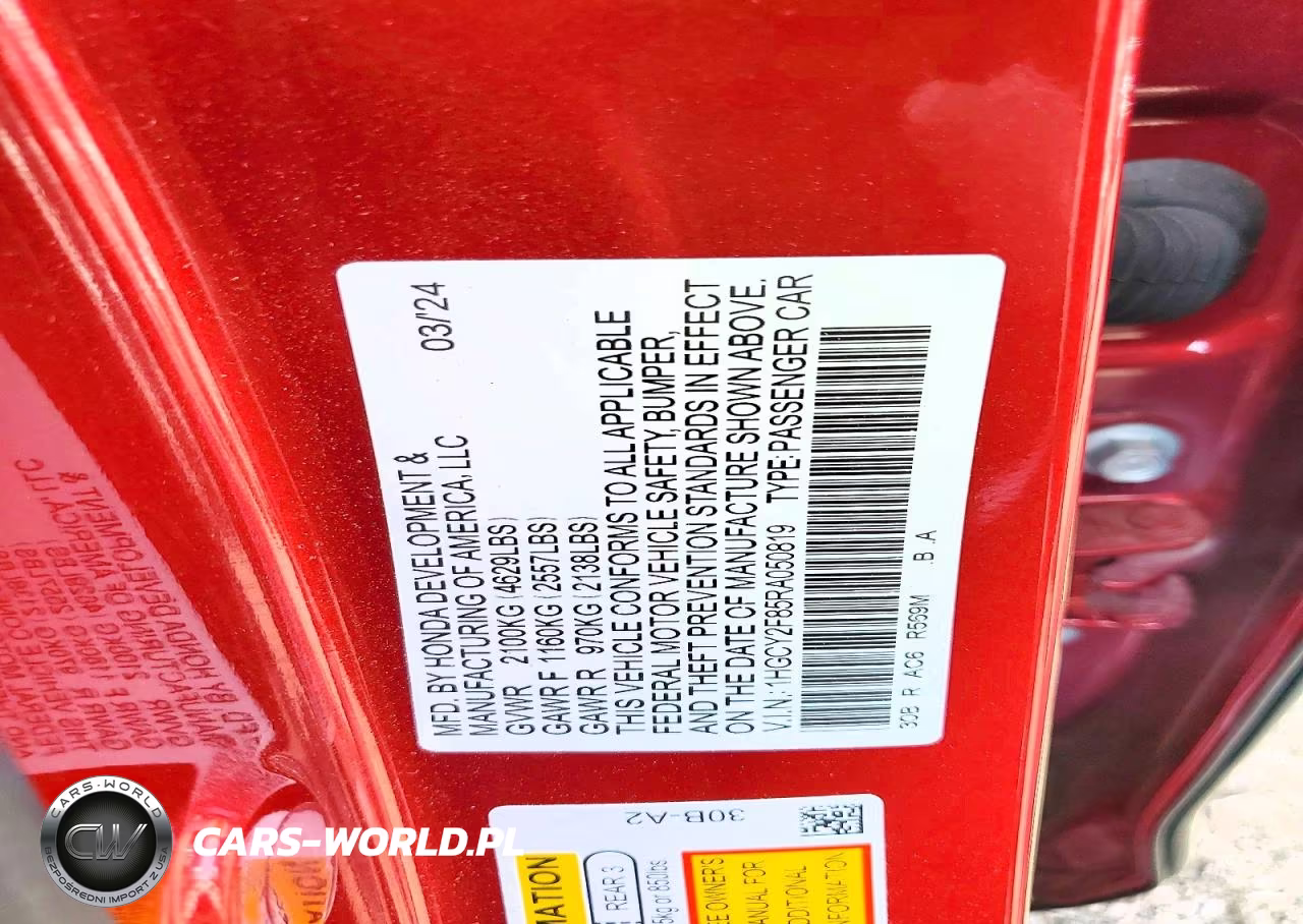 2024 Honda Accord Touring Hybrid VIN:1HGCY2F85RA050819 - 12