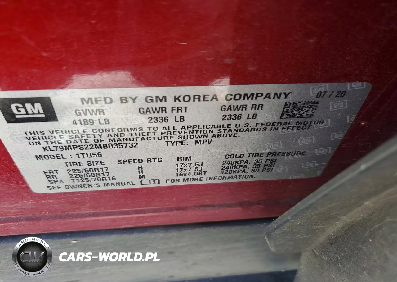 2021 Chevrolet Trailblazer Lt VIN:KL79MPS22MB035732 - 13