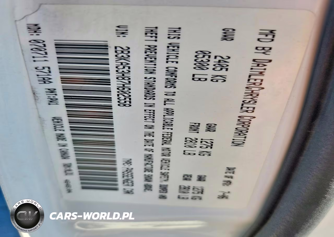 2007 Dodge Charger R VIN:2B3KA53H87H602558 - 12