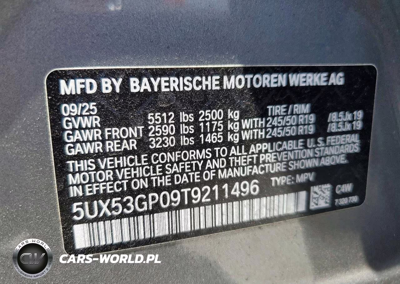 2026 BMW X3 30 xDrive VIN:5UX53GP09T9211496 - 14