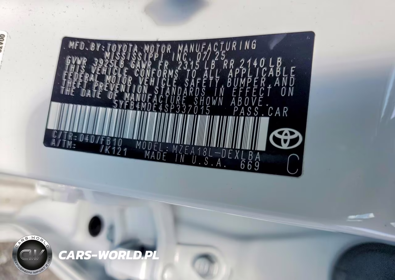 2025 Toyota Corolla Le VIN:5YFB4MDE4SP337015 - 12