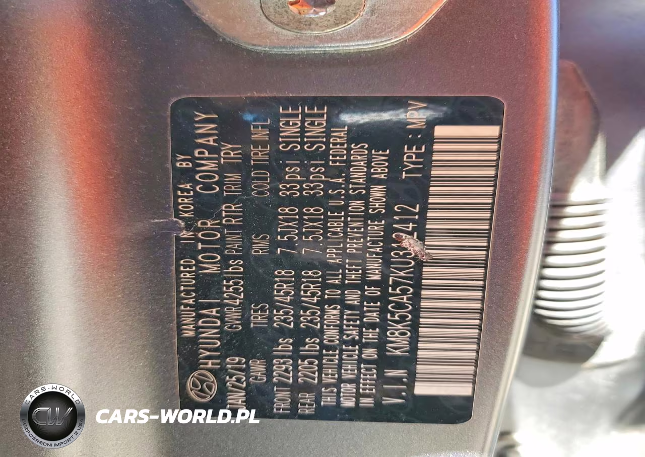 2019 Hyundai Kona Ultimate VIN:KM8K5CA57KU312412 - 13