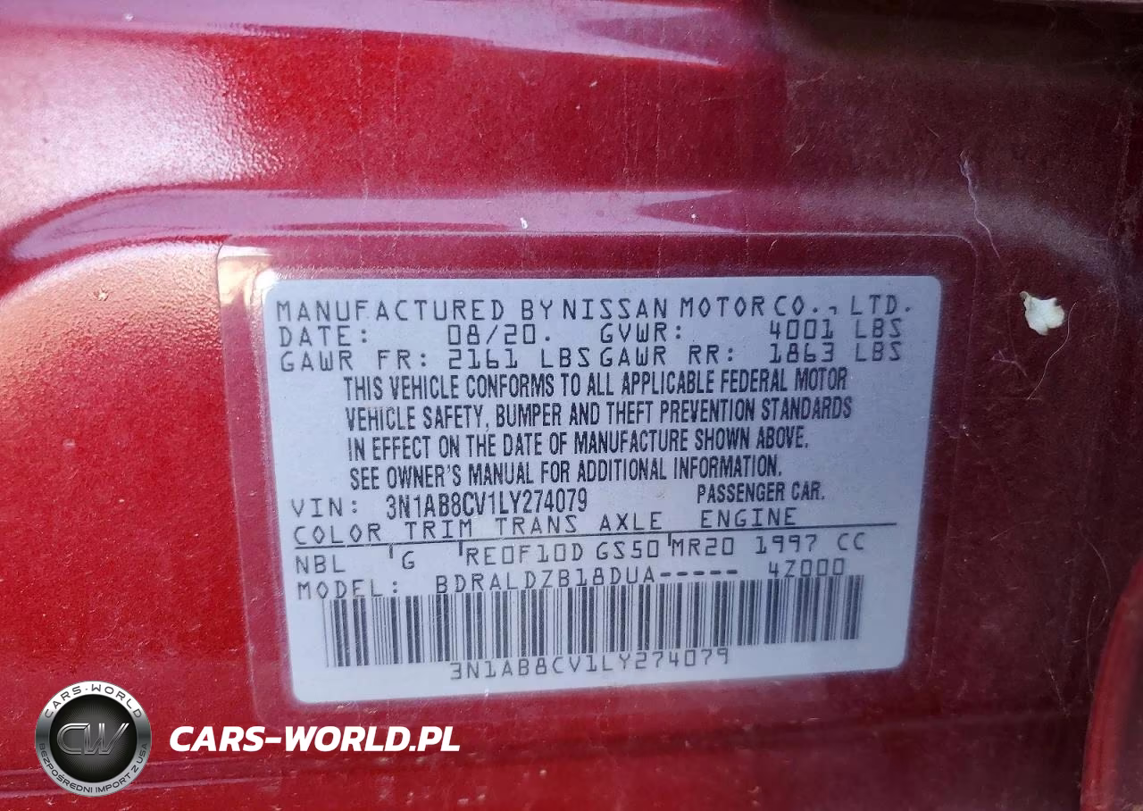 2020 Nissan Sentra Sv VIN:3N1AB8CV1LY274079 - 13