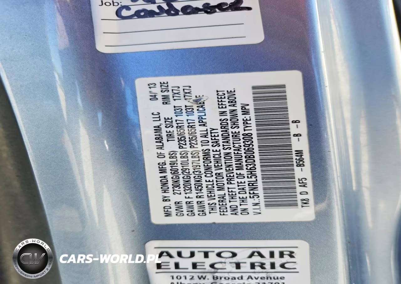2013 Honda Odyssey Exl VIN:5FNRL5H63DB069308 - 13