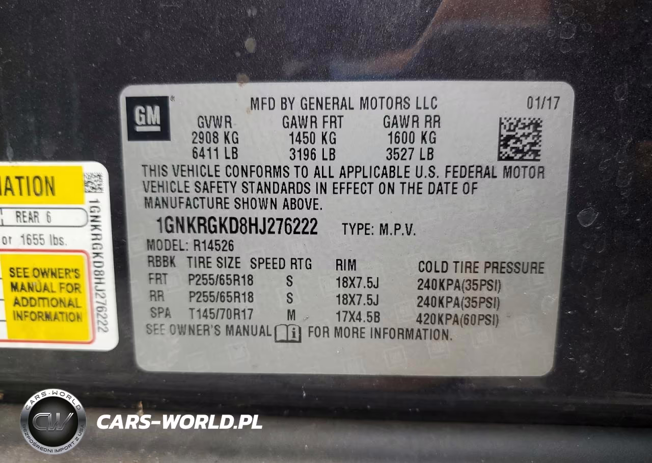 2017 Chevrolet Traverse Lt VIN:1GNKRGKD8HJ276222 - 14