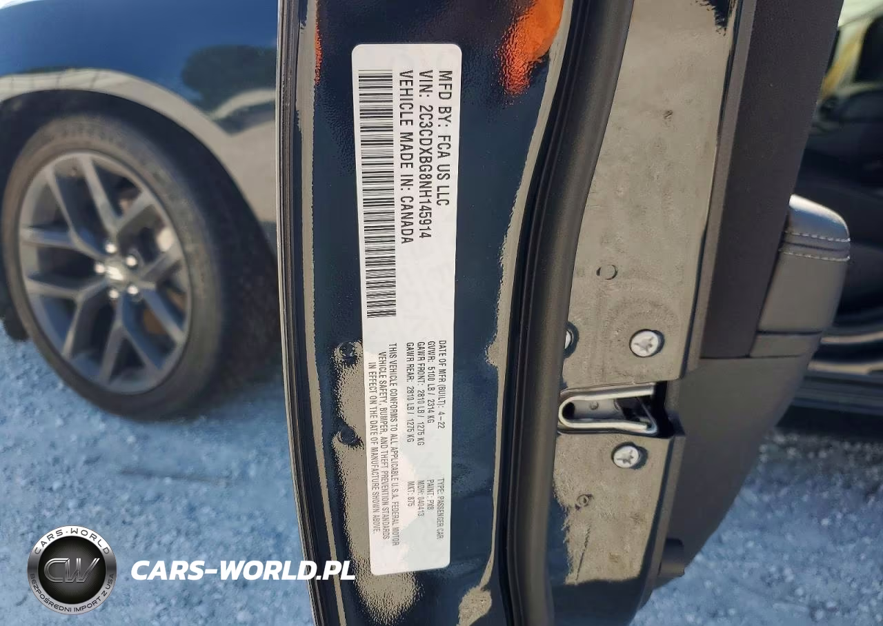 2022 Dodge Charger Sxt VIN:2C3CDXBG8NH145914 - 12