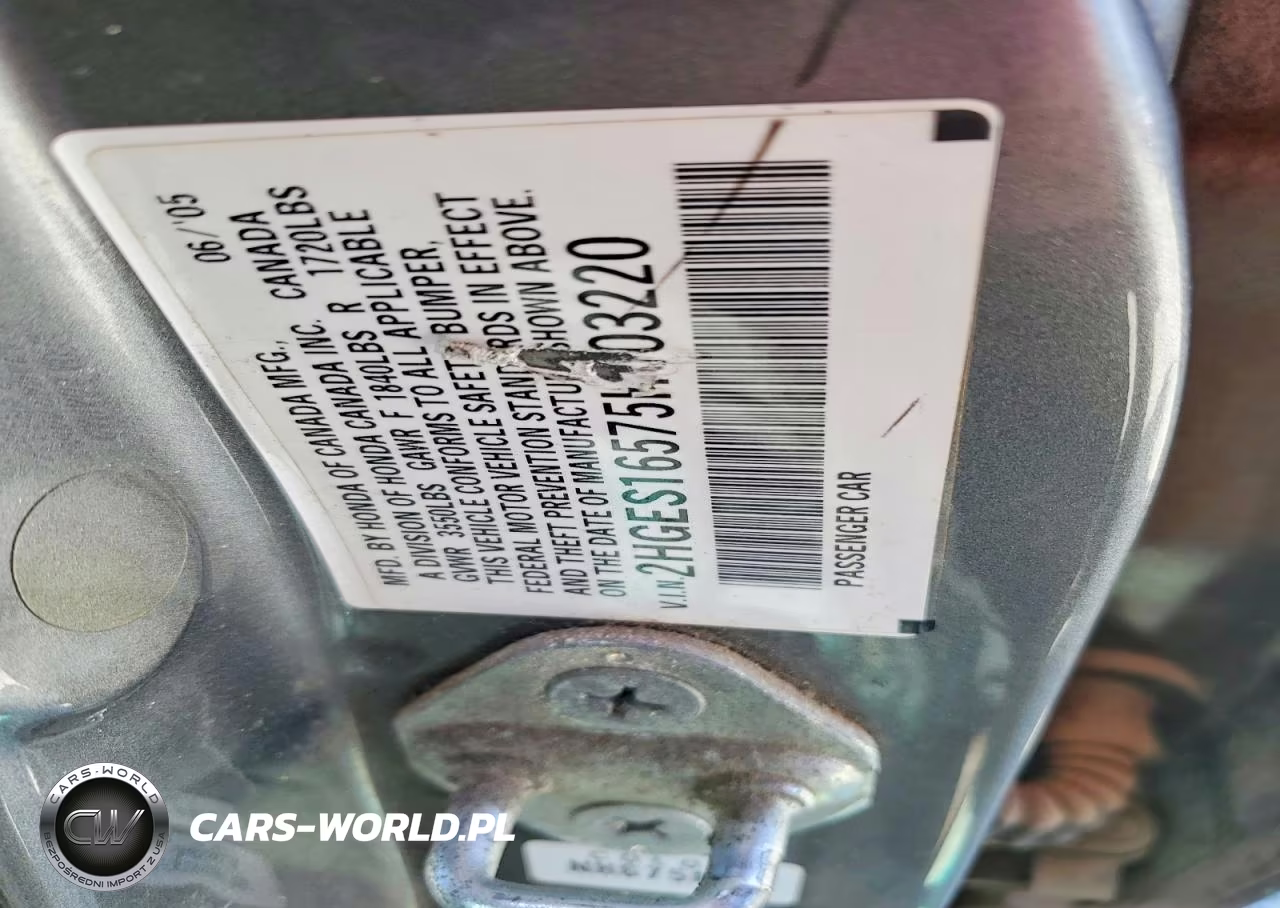 2005 Honda Civic Lx VIN:2HGES16575H603220 - 13