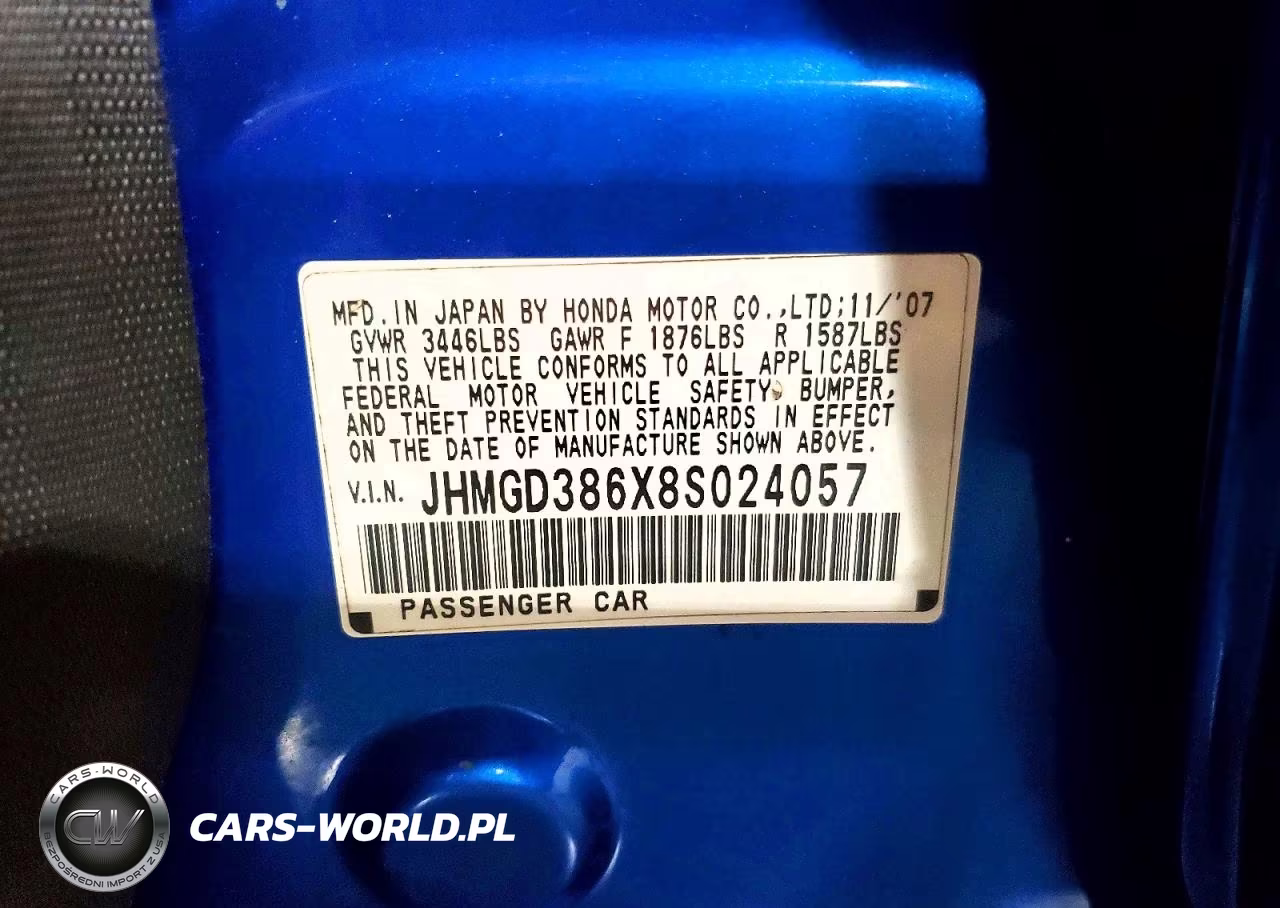 2008 Honda Fit Sport VIN:JHMGD386X8S024057 - 13