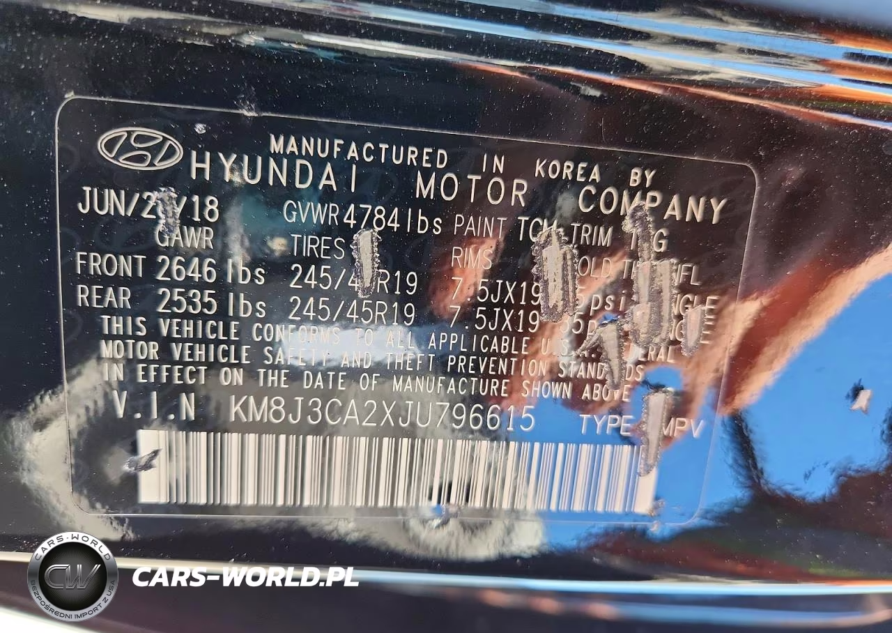 2018 Hyundai Tucson Value VIN:KM8J3CA2XJU796615 - 13