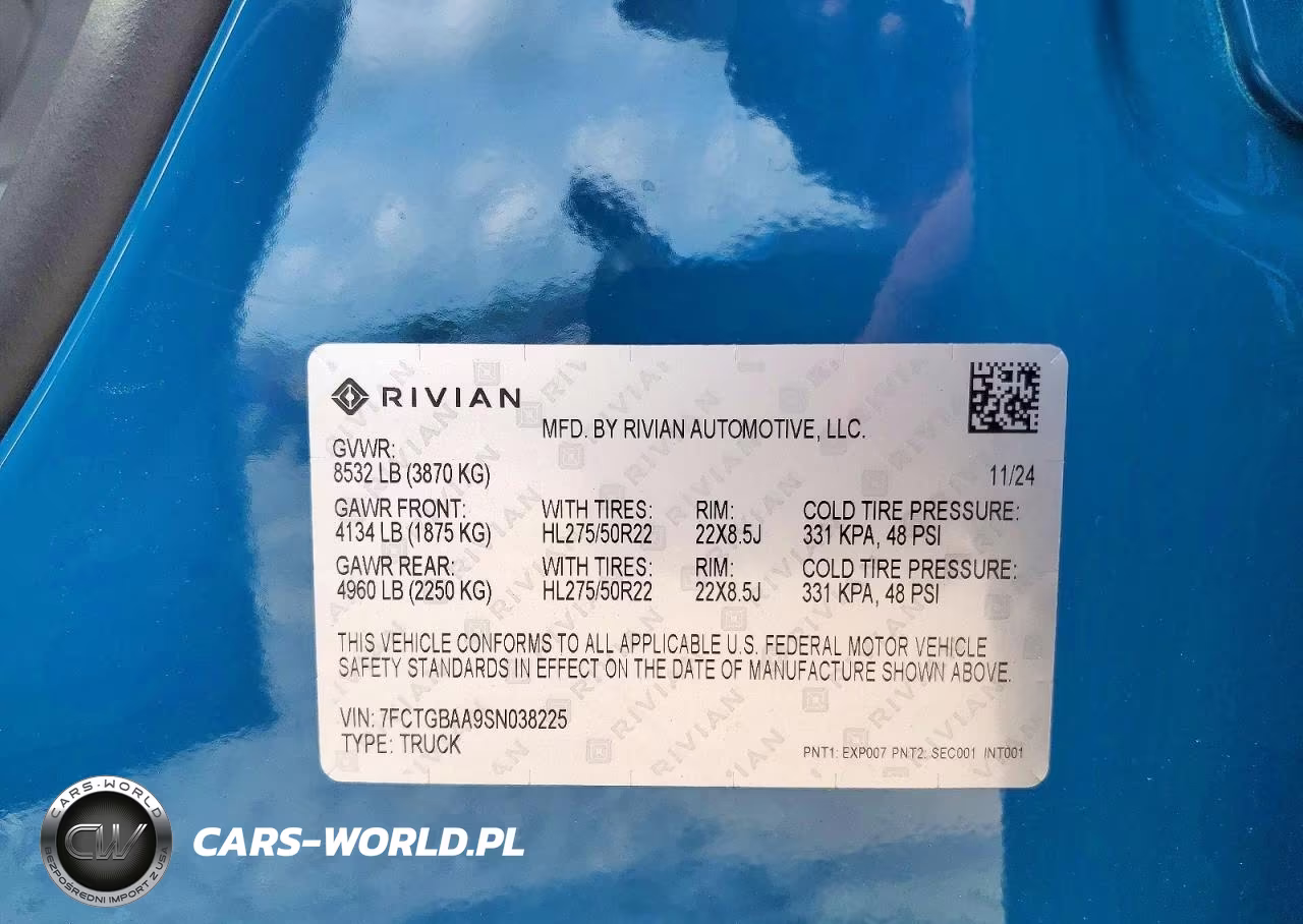 2025 Rivian R1T Adventure VIN:7FCTGBAA9SN038225 - 13
