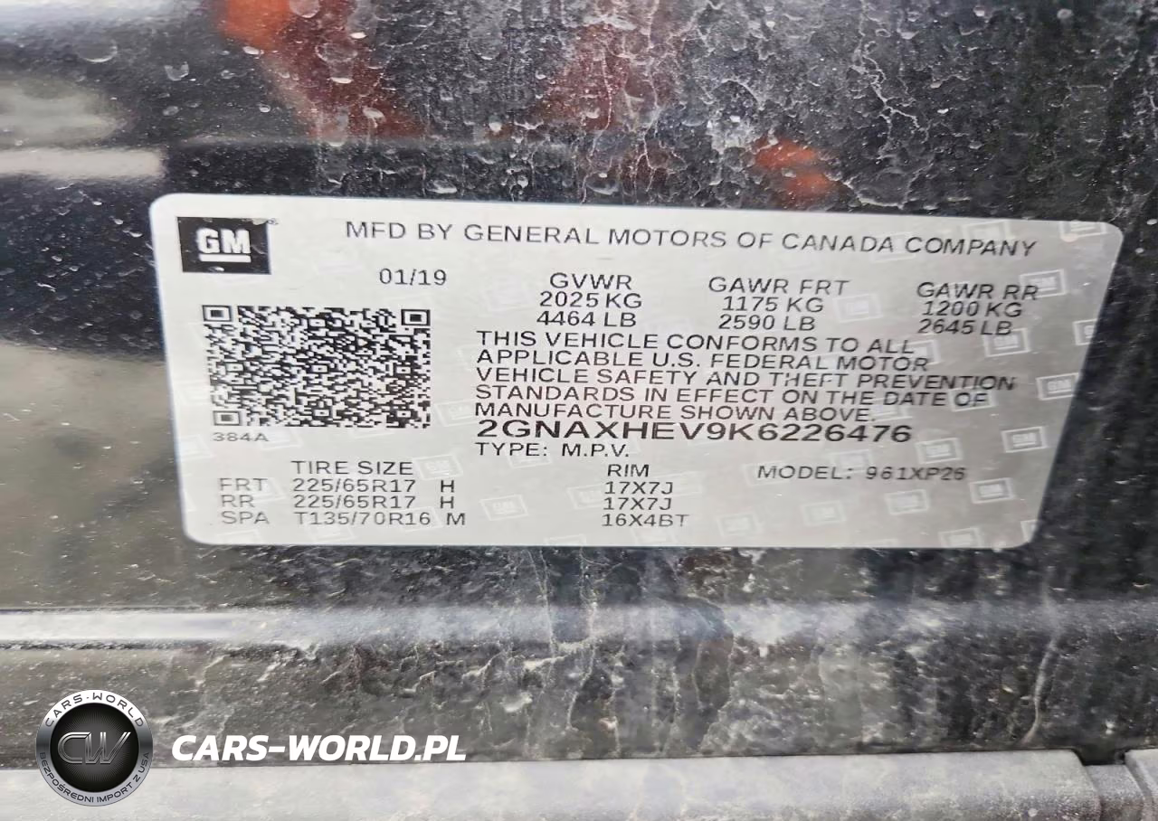 2019 Chevrolet Equinox Ls VIN:2GNAXHEV9K6226476 - 13