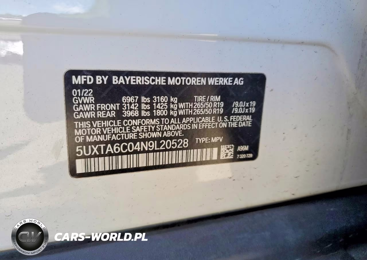 2022 BMW X5 xDrive45E VIN:5UXTA6C04N9L20528 - 13