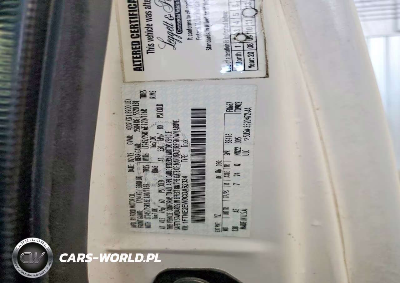 2012 Ford E250 Delivery Van VIN:1FTNE2EW0CDA62334 - 13