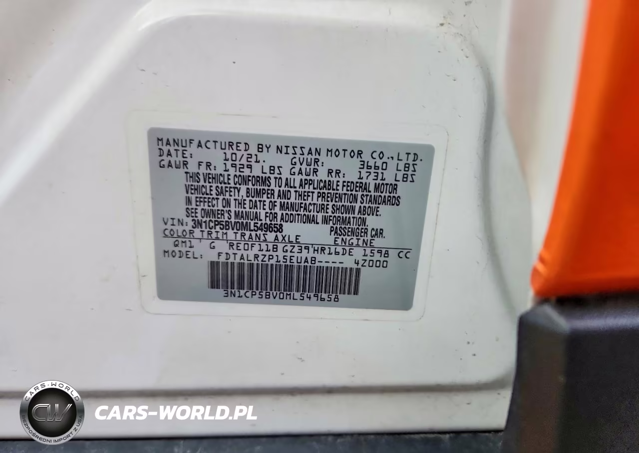 2021 Nissan Kicks S VIN:3N1CP5BV0ML549658 - 13