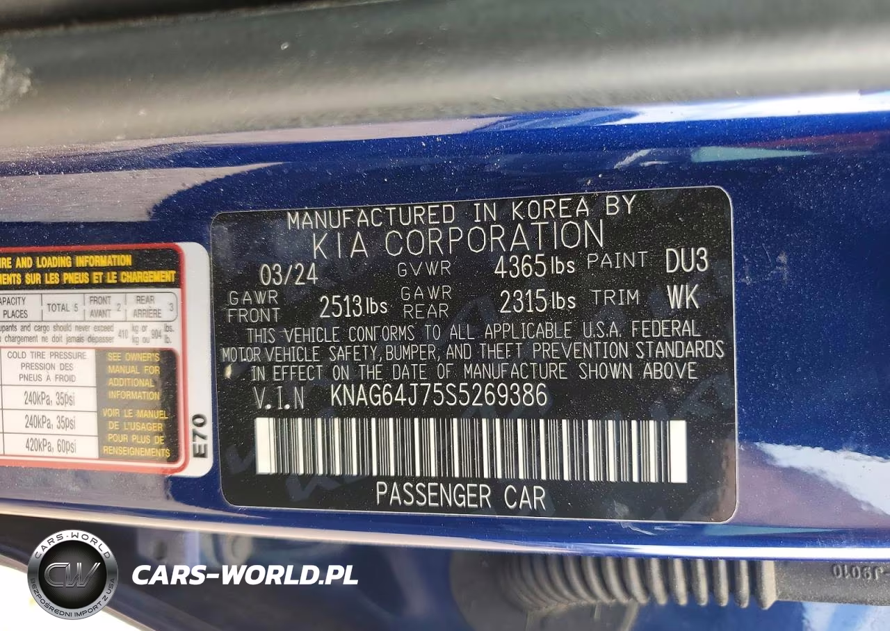 2025 Kia K5 Gt Line VIN:KNAG64J75S5269386 - 12
