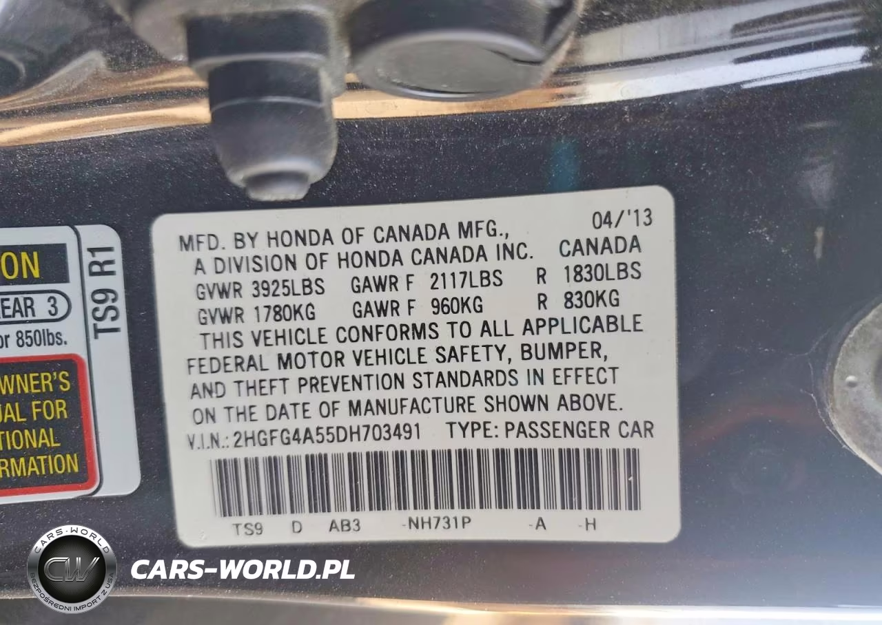 2013 Honda Civic Si VIN:2HGFG4A55DH703491 - 12