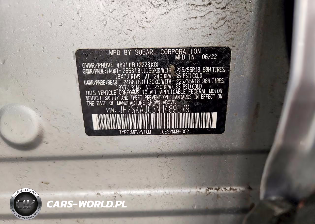 2022 Subaru Forester Sport VIN:JF2SKAJC3NH489179 - 13
