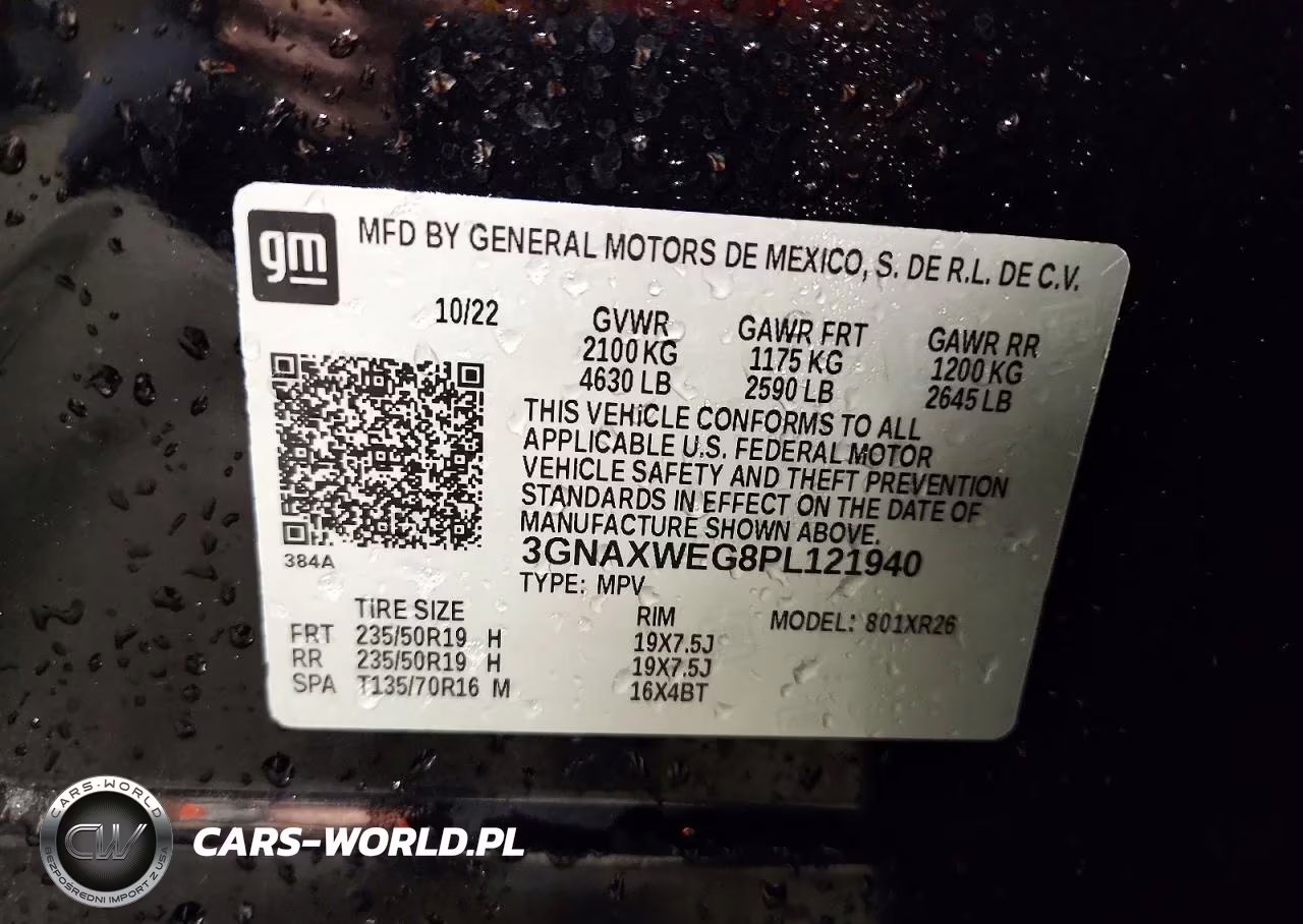 2023 Chevrolet Equinox Rs VIN:3GNAXWEG8PL121940 - 13