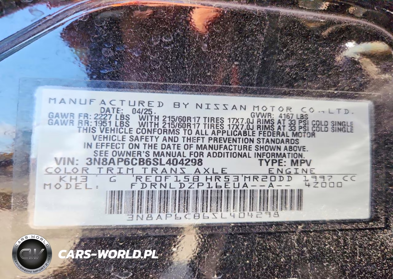 2025 Nissan Kicks Sv VIN:3N8AP6CB6SL404298 - 12