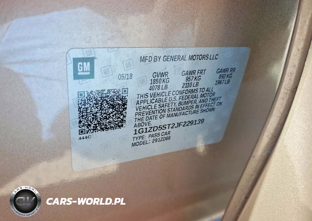 2018 Chevrolet Malibu Lt VIN:1G1ZD5ST2JF229139 - 12