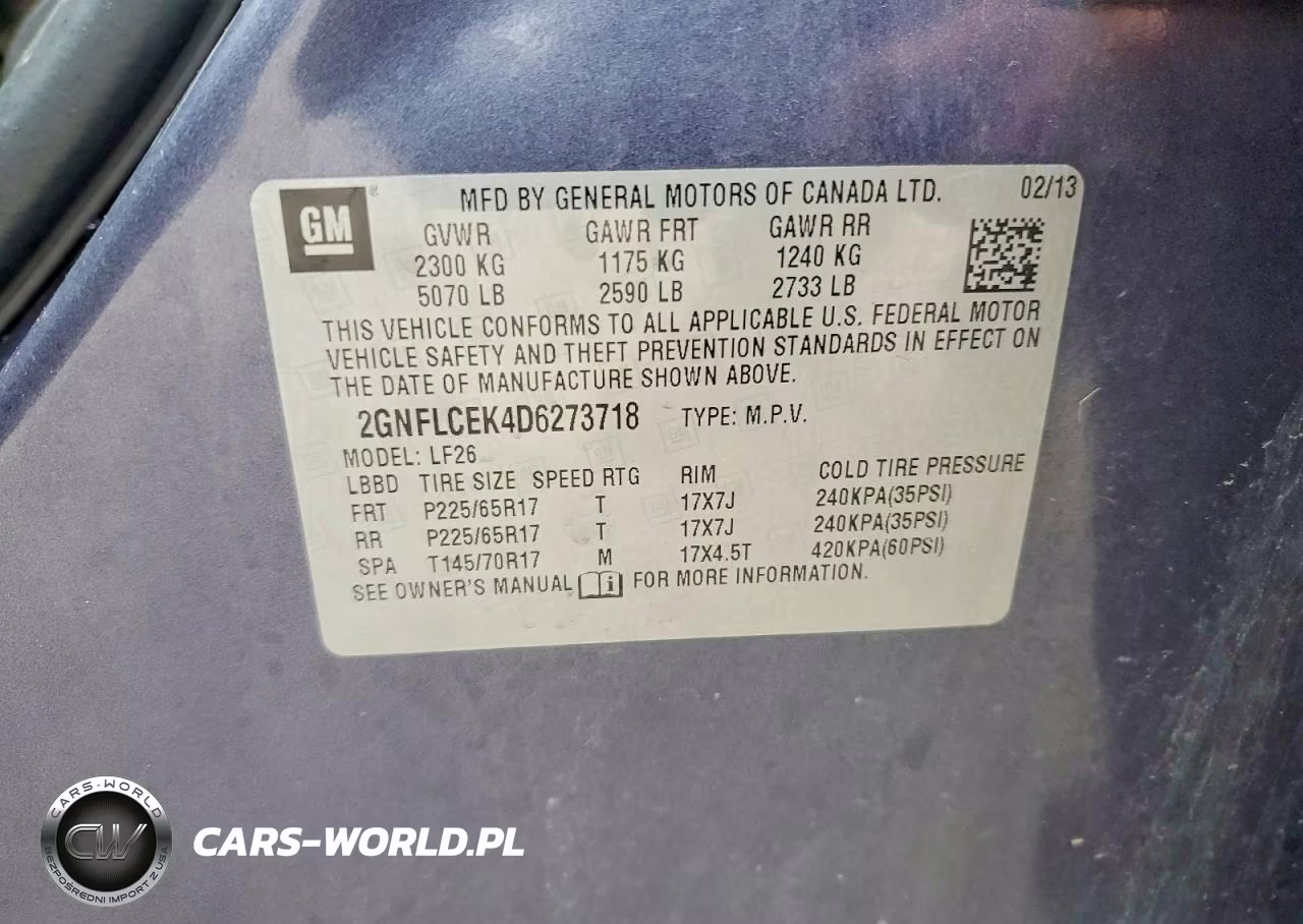 2013 Chevrolet Equinox Ls VIN:2GNFLCEK4D6273718 - 13