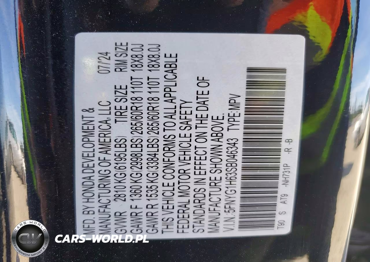 2025 Honda Pilot Trailsport VIN:5FNYG1H63SB046343 - 14
