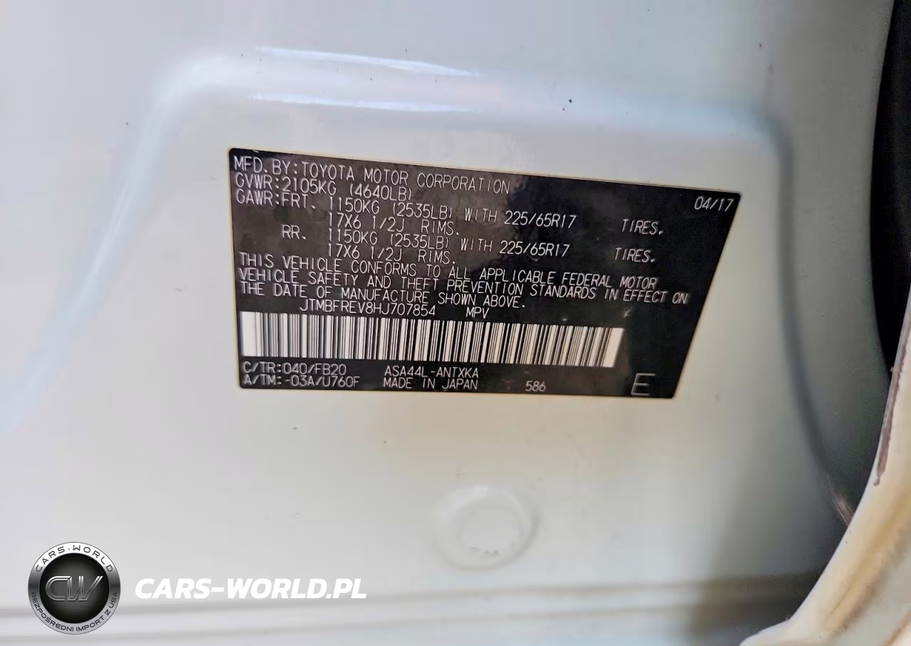 2017 Toyota Rav4 Le VIN:JTMBFREV8HJ707854 - 12