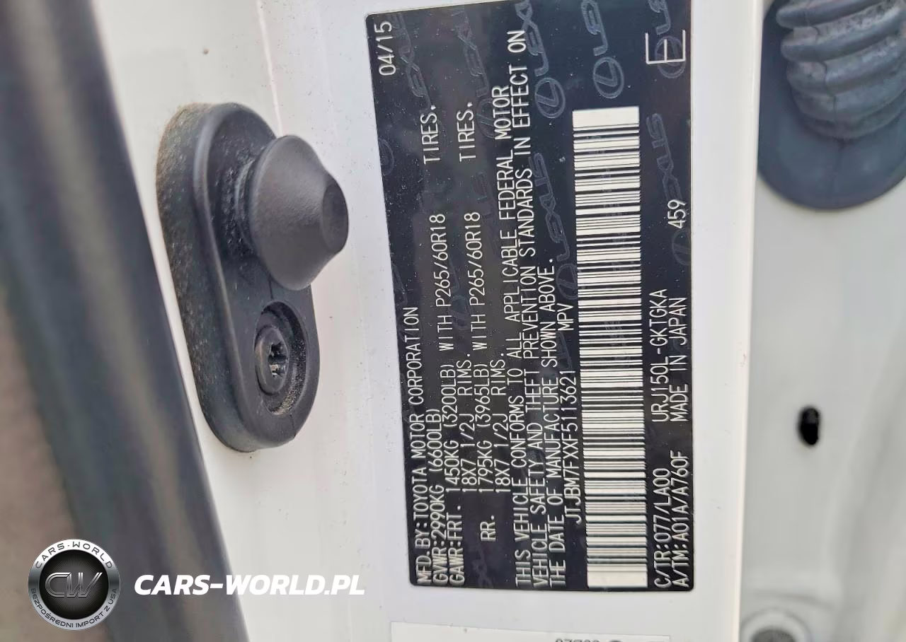 2015 Lexus Gx 460 VIN:JTJBM7FXXF5113621 - 14