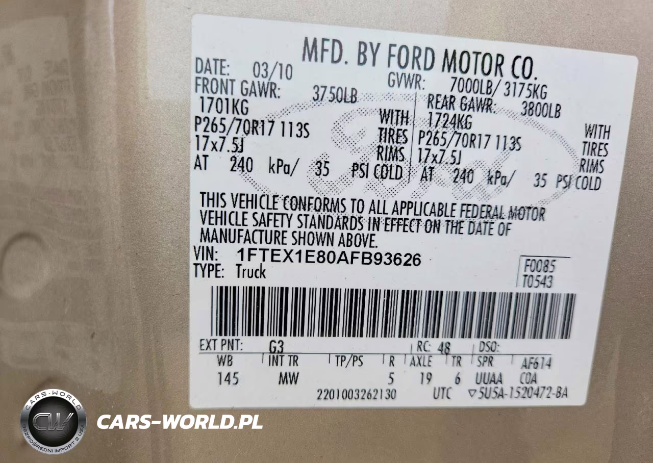 2010 Ford F150 Super Cab VIN:1FTEX1E80AFB93626 - 12