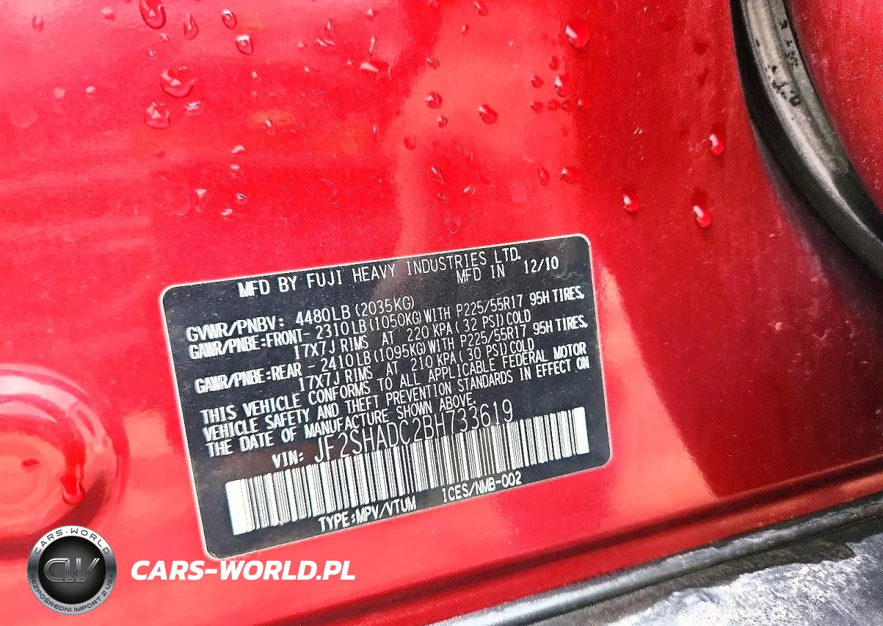 2011 Subaru Forester 2.5X Premium VIN:JF2SHADC2BH733619 - 12