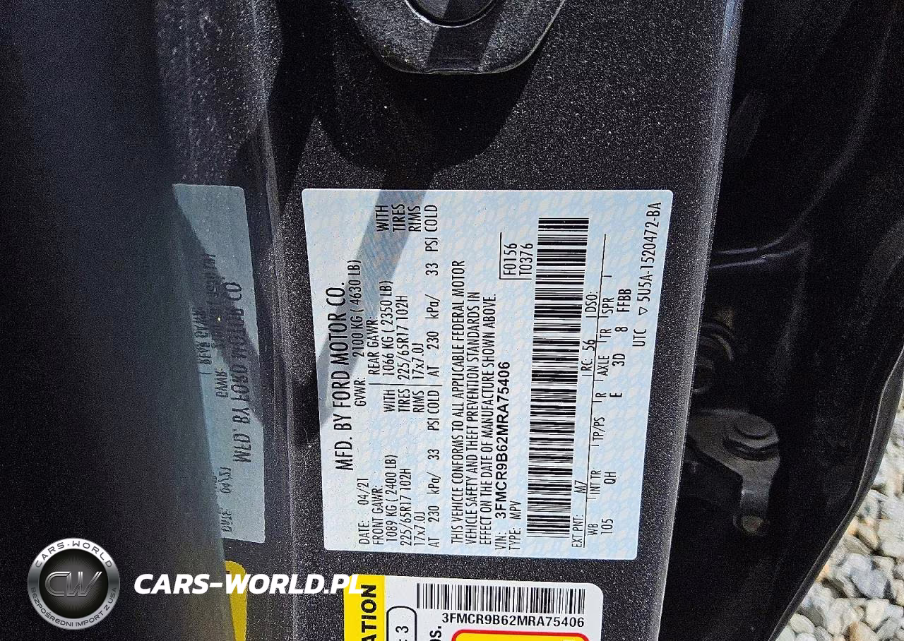 2021 Ford Bronco Sport Big Bend VIN:3FMCR9B62MRA75406 - 13