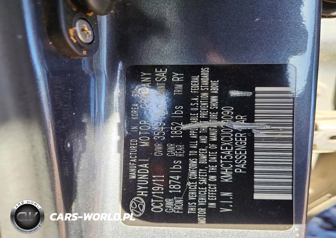 2012 Hyundai Accent Gs VIN:KMHCT5AEXCU029090 - 12