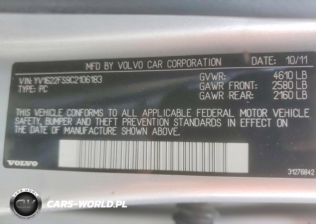 2012 Volvo S60 T5 VIN:YV1622FS9C2106183 - 13