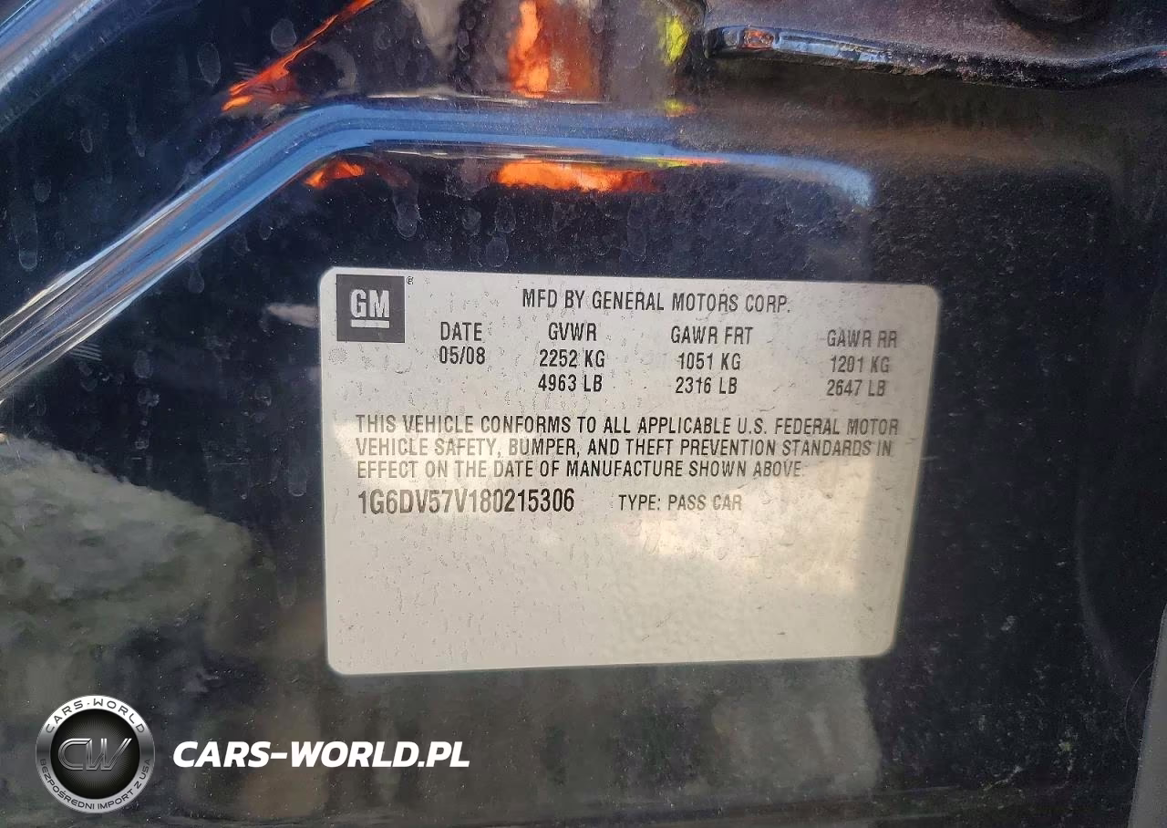 2008 Cadillac Cts Hi Feature V6 VIN:1G6DV57V180215306 - 12