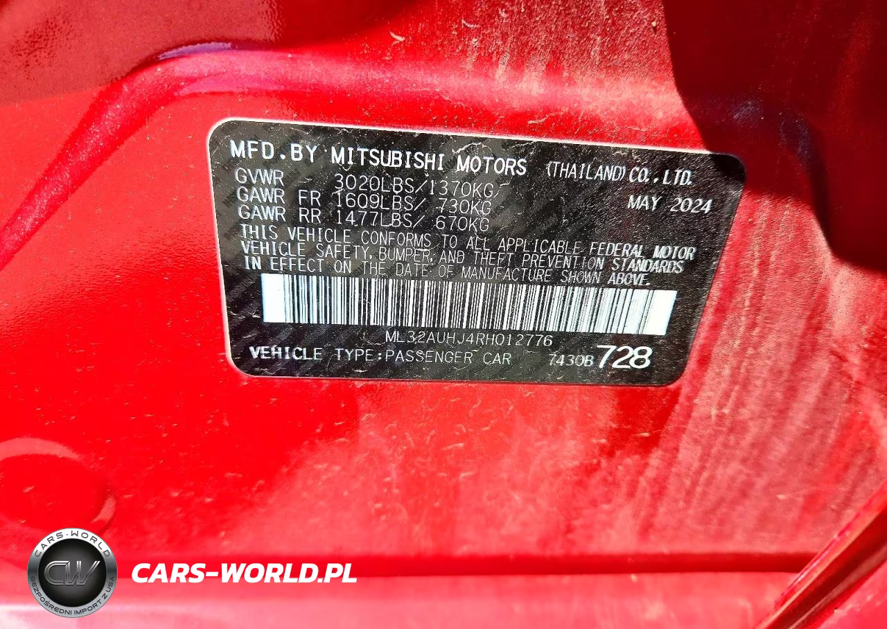 2024 Mitsubishi Mirage Es VIN:ML32AUHJ4RH012776 - 12